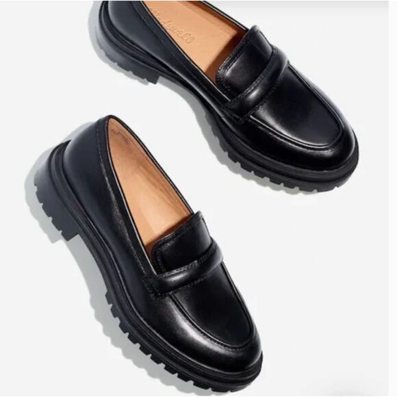 Madewell Bradley Lugsole Loafers 7.5 Black NWT Flats NG674 Academia Prep Capsule - Picture 7 of 7